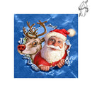 Broderie diamant Père Noël et son renne | Diamond-painting-club.com