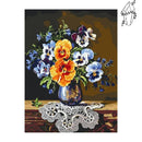 Broderie diamant Vase de pensés | Diamond-painting-club.com