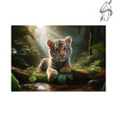 Broderie diamant Bébé tigre | Diamond-painting-club.com