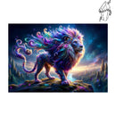 Broderie diamant Lion Etheral Fantaisiste | Diamond-painting-club.com