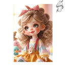 Broderie diamant Poupée Mignonne | Diamond-painting-club.com
