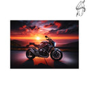 Broderie diamant Moto et couché de soleil | Diamond-painting-club.com