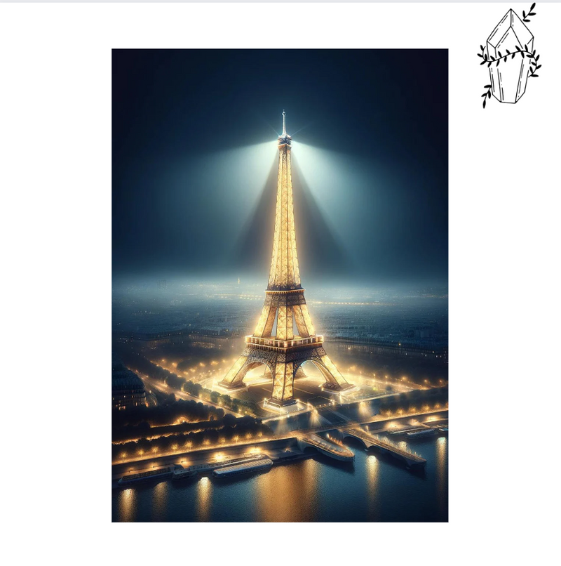 Broderie diamant Tour Eiffel de nuit | Diamond-painting-club.com