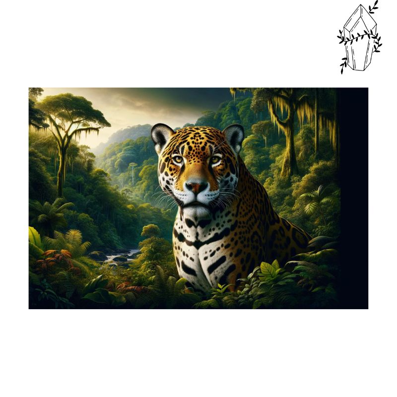 Broderie diamant Jaguar dans la jungle | Diamond-painting-club.com