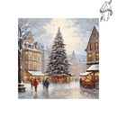 Broderie diamant Sapin de Noël Géant dans la Ville | Diamond-painting-club.com