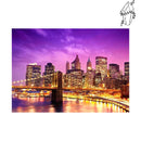 Broderie diamant New York de Nuit éclairé | Diamond-painting-club.com