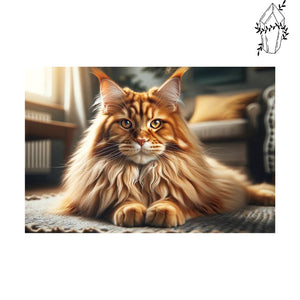 Broderie diamant Maine coon majestueux | Diamond-painting-club.com