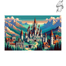 Broderie diamant Château 16-bit | Diamond-painting-club.com