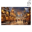 Broderie diamant Rue marchande l'hiver | Diamond-painting-club.com