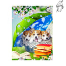 Broderie diamant Panier de Corgi | Diamond-painting-club.com