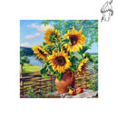 Broderie diamant Vase de tournesol | Diamond-painting-club.com