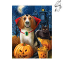 Broderie diamant Chien Vampire et chat noir | Diamond-painting-club.com