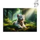 Broderie diamant Tigre blanc | Diamond-painting-club.com