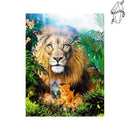 Broderie diamant Lion et chatons | Diamond-painting-club.com