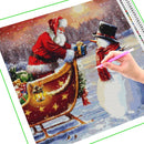Broderie diamant Père Noël et bonhomme de neige | Diamond-painting-club.com