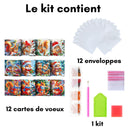 Cartes de vœux (x12) - Écureuil de Noël