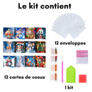 Cartes de vœux (x12) – Oiseaux de Noël
