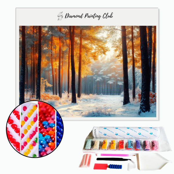 Broderie diamant Forêt en Hiver | diamond-painting-club.com