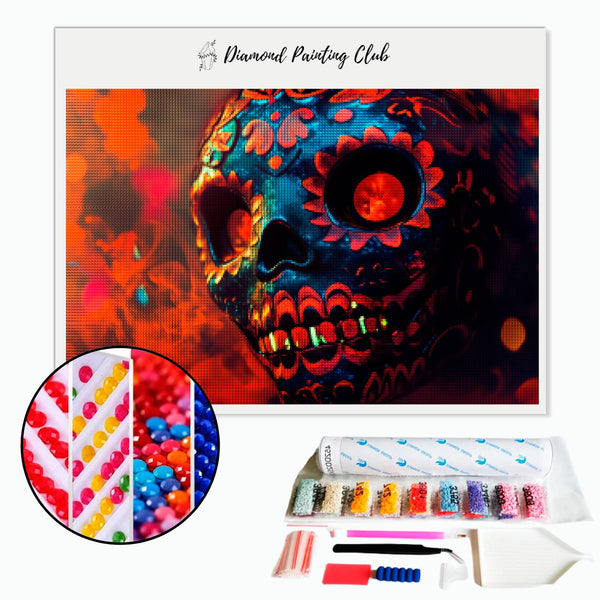 Broderie diamant Tête de mort mexicaine | Diamond-painting-club.com