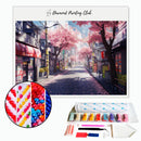 Broderie diamant Rue fleuris Sakura de Tokyo | Diamond-painting-club.com