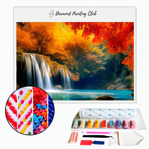 Broderie diamant Cascade d'automne | diamond-painting-club.com