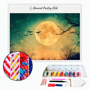 Broderie diamant Lune d'Halloween | Diamond-painting-club.com