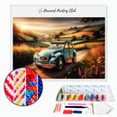 Broderie diamant 2 Chevaux dans la campagne | Diamond-painting-club.com