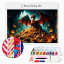Broderie diamant Dragon rouge gardien du trésor | Diamond-painting-club.com