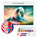 Broderie diamant Lion Albinos multicolore | Diamond-painting-club.com