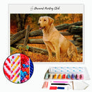 Broderie diamant Labrador & Automne | Diamond-painting-club.com