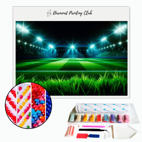 Broderie diamant Terrain de Foot | Diamond-painting-club.com