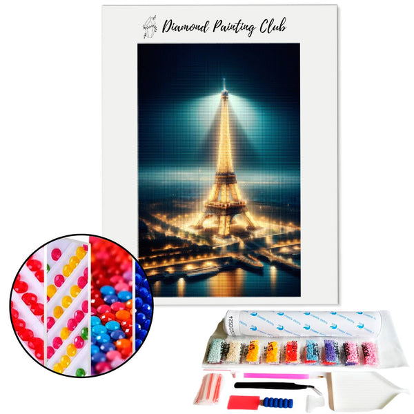 Broderie diamant Tour Eiffel de nuit | Diamond-painting-club.com