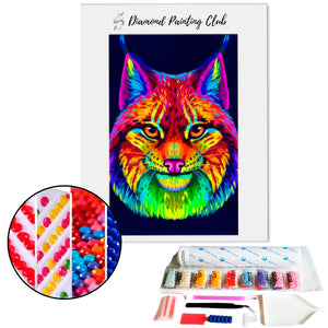 Broderie diamant Lynx Multicolore | Diamond-painting-club.com