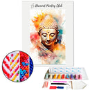 Broderie diamant Visage de Bouddha taches de peintures | Diamond-painting-club.com