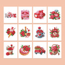 Mini Diamond Painting - Romantisme Scintillant (12 pièces)