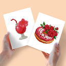 Mini Diamond Painting - Cocktail & Donut Rose (2 pièces)