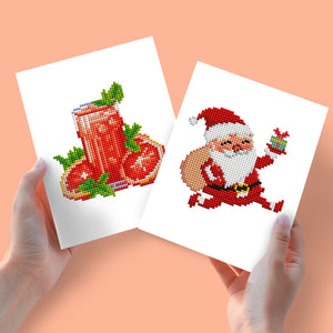 Mini Diamond Painting - Cocktail Pamplemousse & Père Noël (2 pièces)