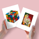 Mini Diamond Painting - Rubik’s Cube & Portrait Pop Art (2 pièces)