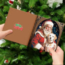 Cartes de vœux (x12) – Père Noël & son chien