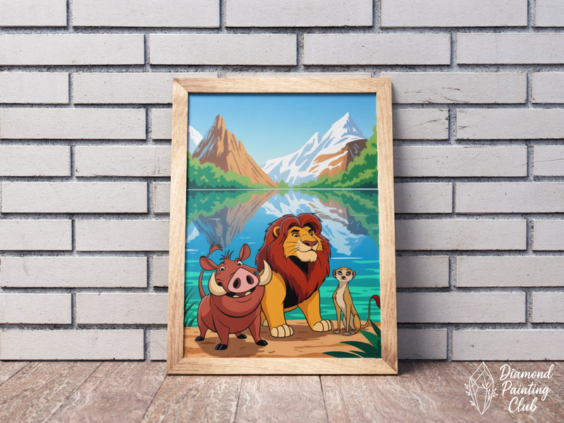 Broderie Diamant Trio d'Amis près du Lac