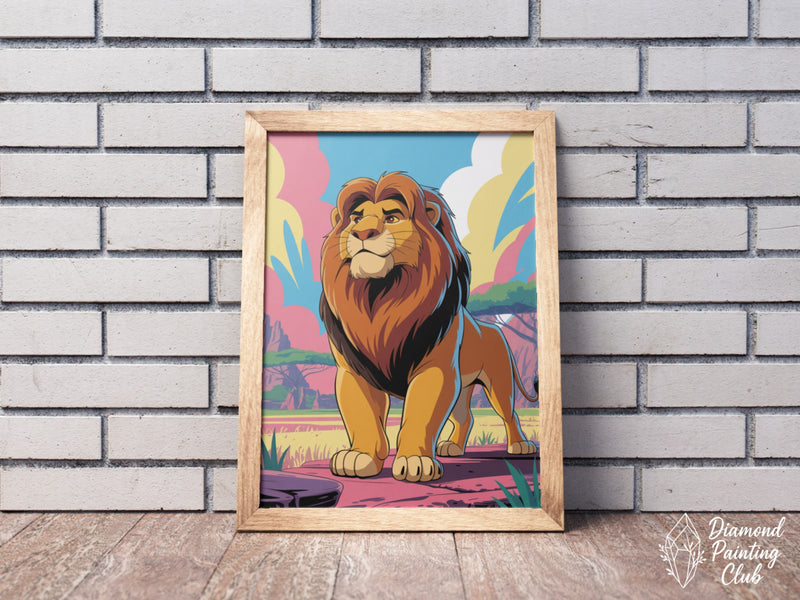 Broderie Diamant Mufasa Roi Éclatant