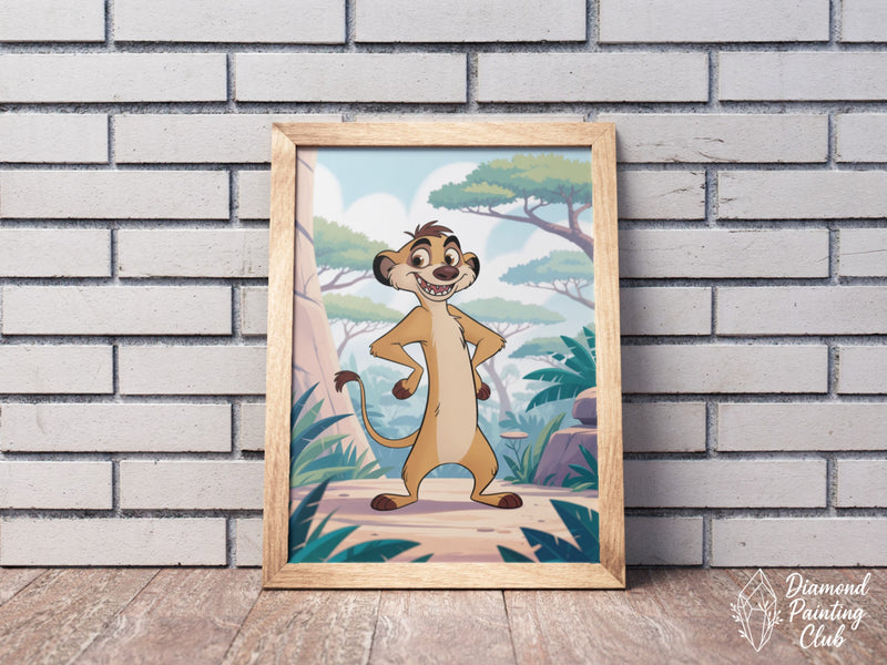Broderie Diamant Timon de la Jungle