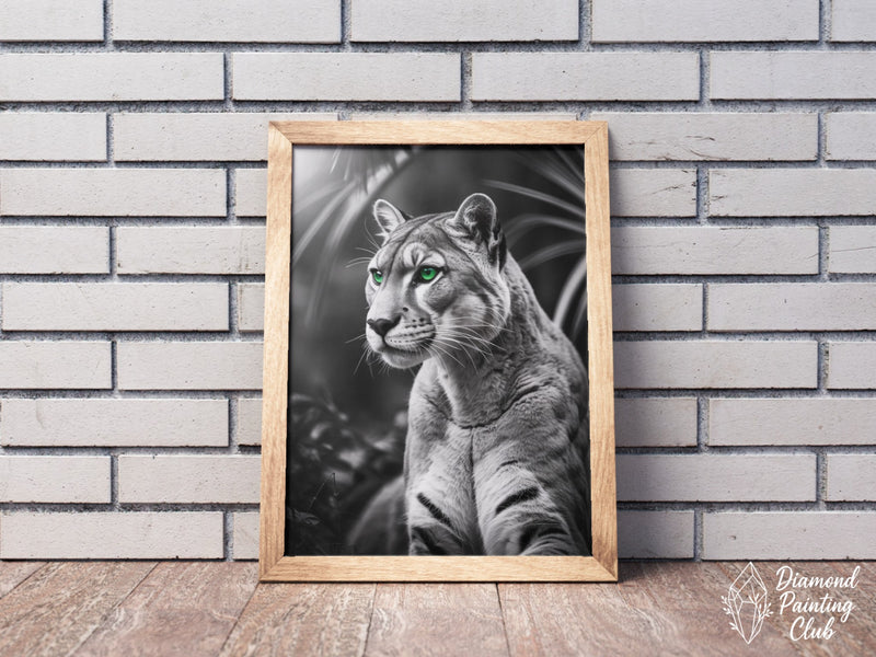 Broderie Diamant Puma Regard Vert