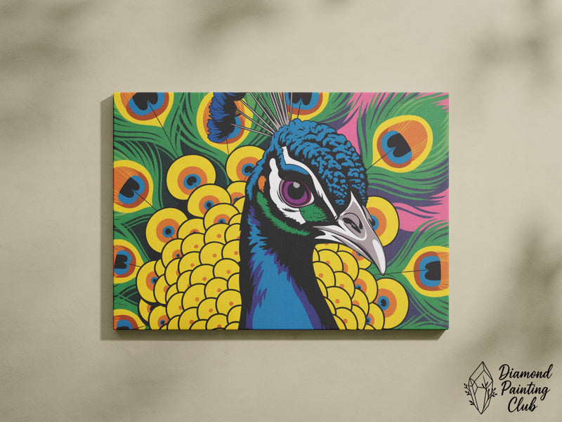 Broderie Diamant Paon Chouette