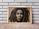 Broderie Diamant Bob Marley Fusain