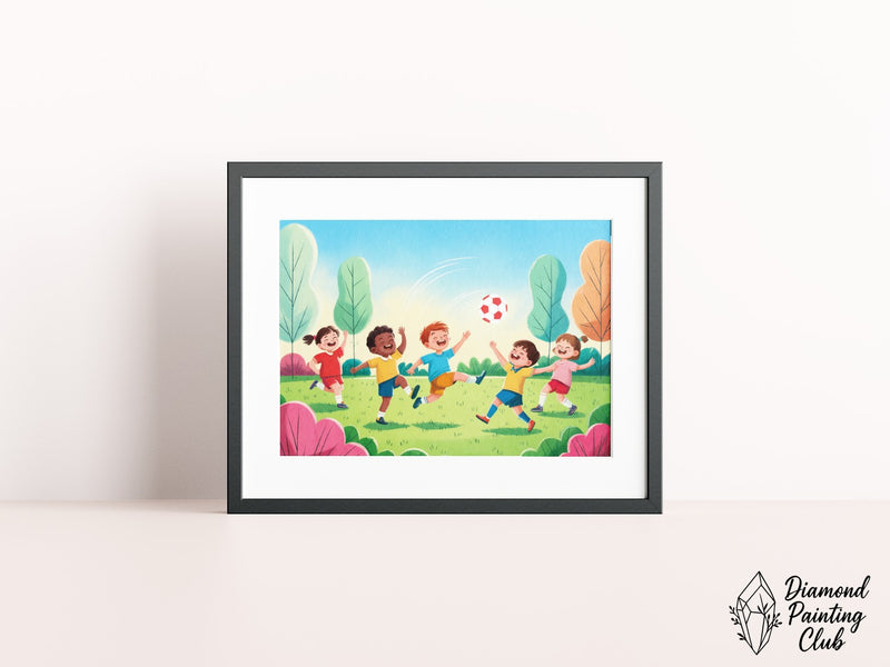 Broderie Diamant Enfants Joyeux