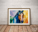 Broderie Diamant Cheval Géométrique