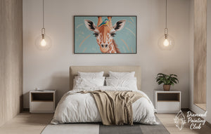 Broderie Diamant Girafe au Regard Lumineux