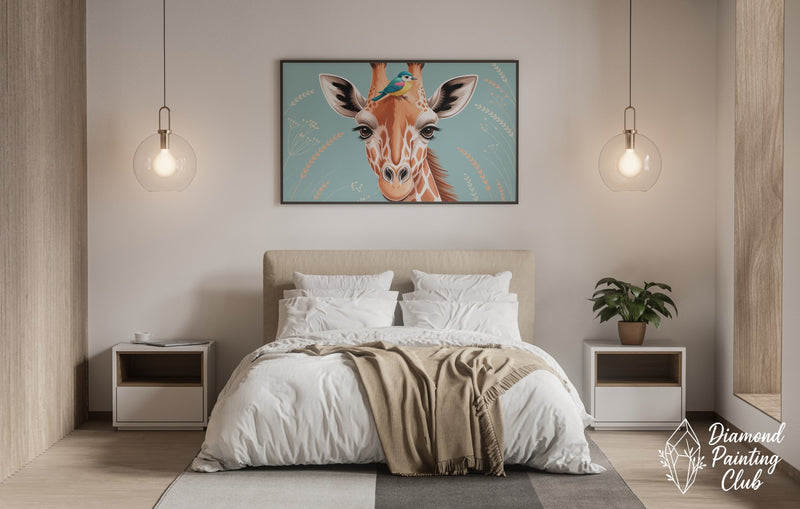Broderie Diamant Girafe au Regard Lumineux
