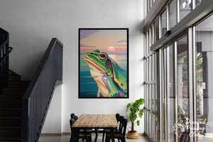 Broderie Diamant Grenouille Crépusculaire